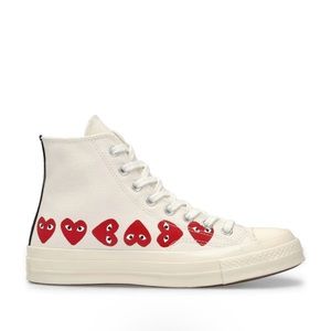 NWT Play Comme des Garcons Converse Hi-Top Sneakers ChuckSZ 11 Women’:/Sz 9 Men